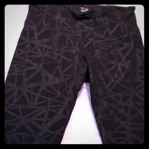 Stretchy patterned yoga pants